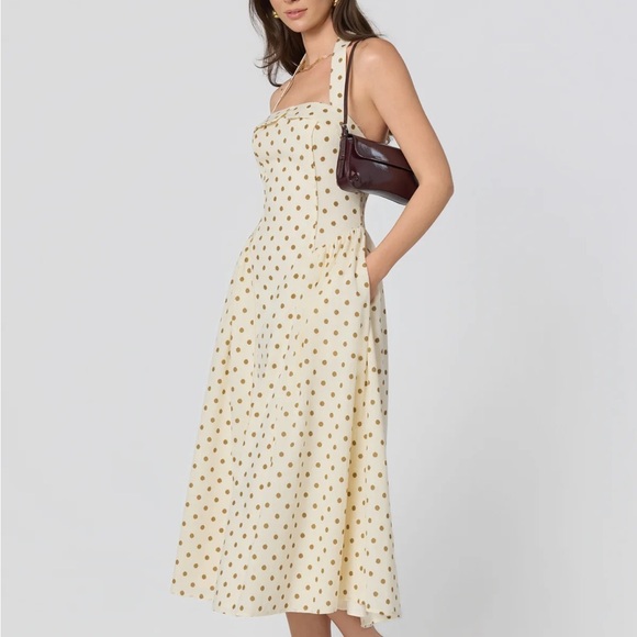 New With Tags NWT ASTR The Label Marianna Halter Midi Dress XS Elegant - Picture 2 of 7